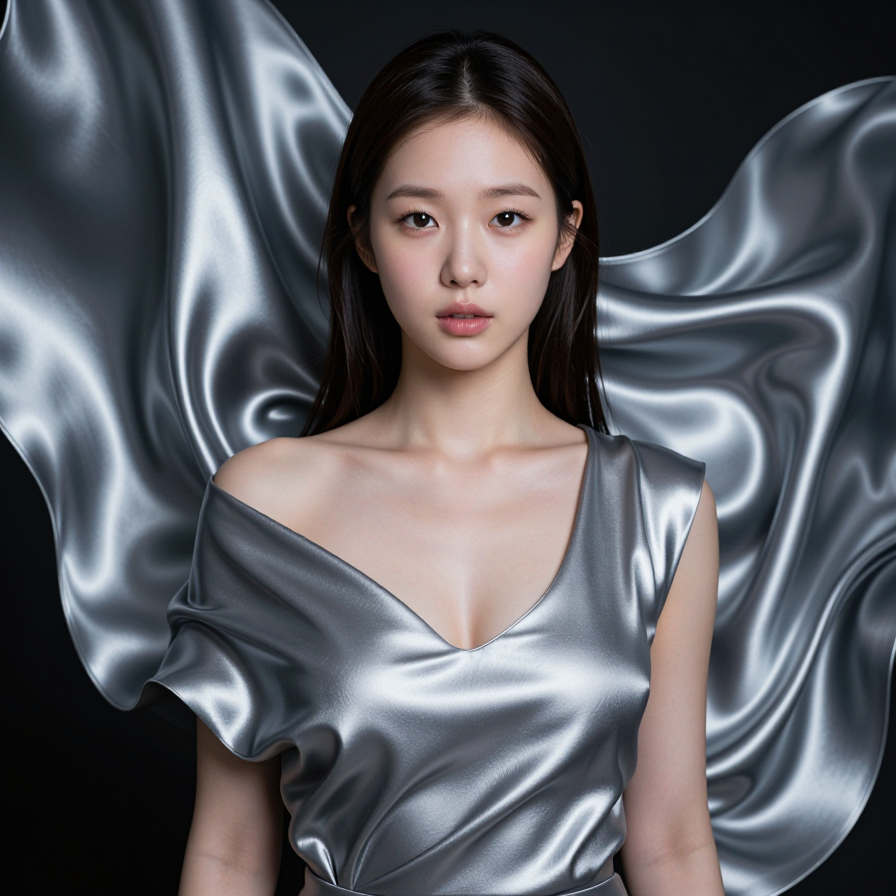 메탈릭 실크의 물결